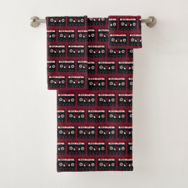 Cassette Tapes Bath Towels  Badhandtuch Set