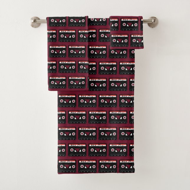 Cassette Tapes Bath Towels  Badhandtuch Set (Insitu)
