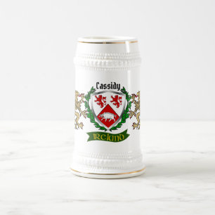 Cassidy/O'Cassidy Irish Shield Personalisiert Bierglas