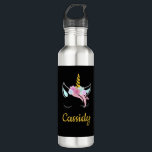 Cassidy White Unicorn Name T-Shirt Edelstahlflasche<br><div class="desc">Cassidy White Unicorn Name T-Shirt</div>