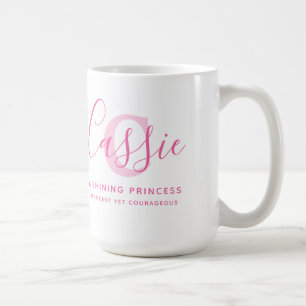 Cassie Name Bedeutung und monogramm rosa Text Kaffeetasse