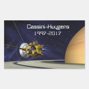 Cassini Huygens Saturn Mission Spacecraft Rechteckiger Aufkleber