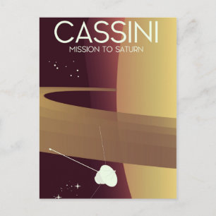 Cassini-Mission zu Saturn Postkarte