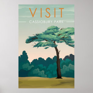 Cassiobury Park Watford Reiseplakat Poster