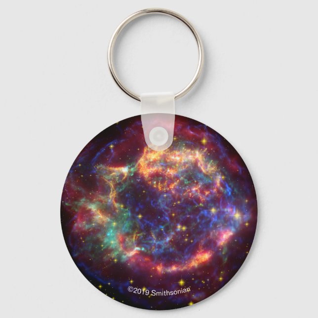 Cassiopeia A in vielen Farben Schlüsselanhänger (Vorderseite)