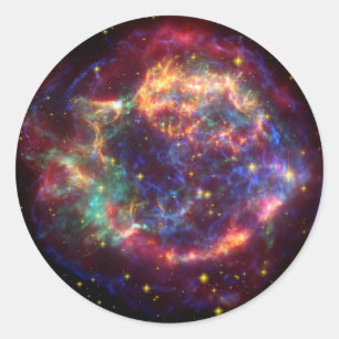 Cassiopeia-Galaxie-Supernovarest Runder Aufkleber