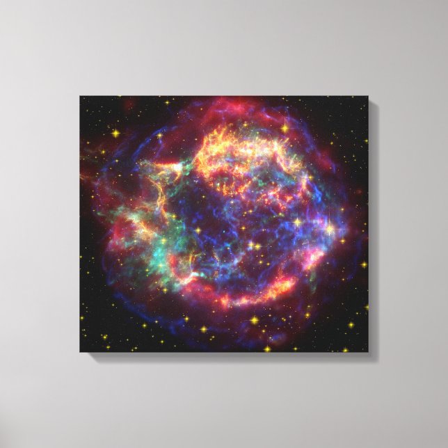 Cassiopeia Galaxy Supernova Rest Leinwanddruck (Vorderseite)