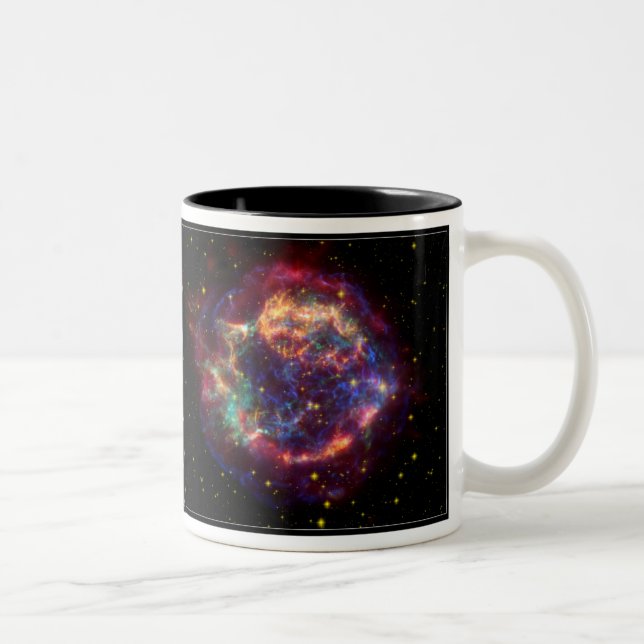 Cassiopeia-Konstellation Zweifarbige Tasse (Rechts)