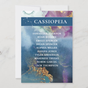 Cassiopeia Tischnummer Celestial Seating Chart