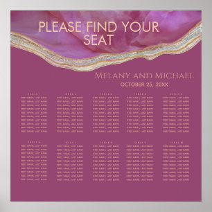 Cassis chic agate romantisch elegant poster