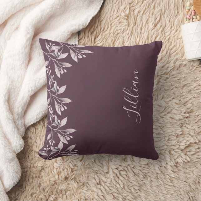Cassis maroon name script kissen (Decke)