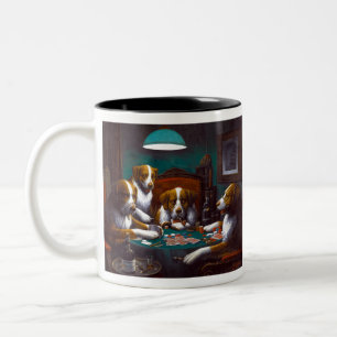 Cassius Marcellus Coolidge Hunde Poker Zweifarbige Tasse