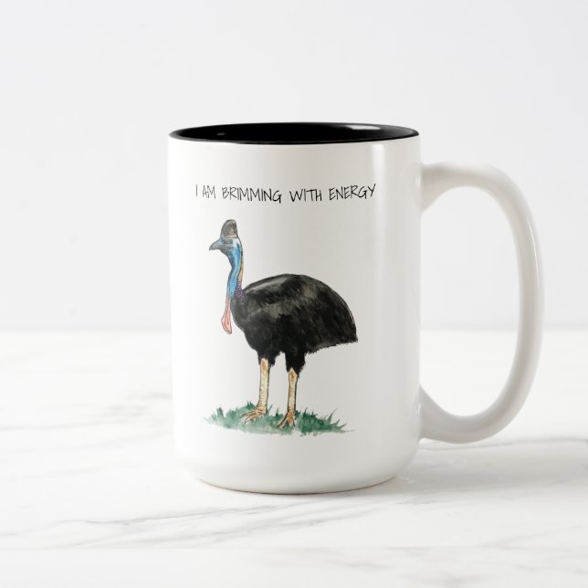 Cassowary Affirmations Two-Tone Coffee Tasse (Rechts)