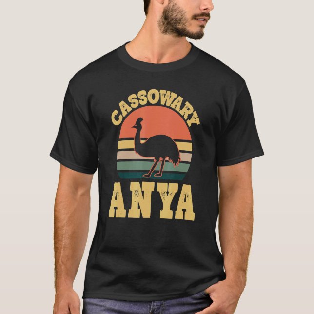 Cassowary Anya Niedlich Cassowary Party Ungarische T-Shirt (Vorderseite)