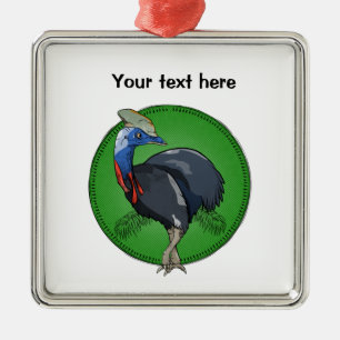 Cassowary Australian Bird Ornament Aus Metall