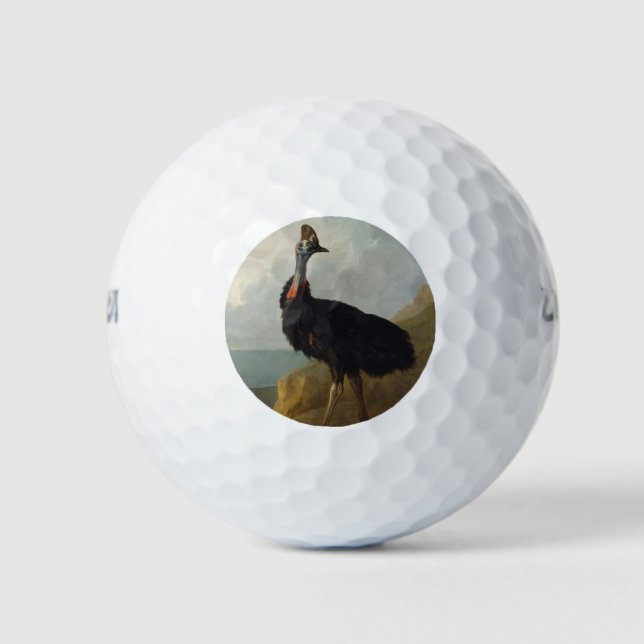 Cassowary (Australian Bird) (Wild Animal Art) Golfball (Vorderseite)