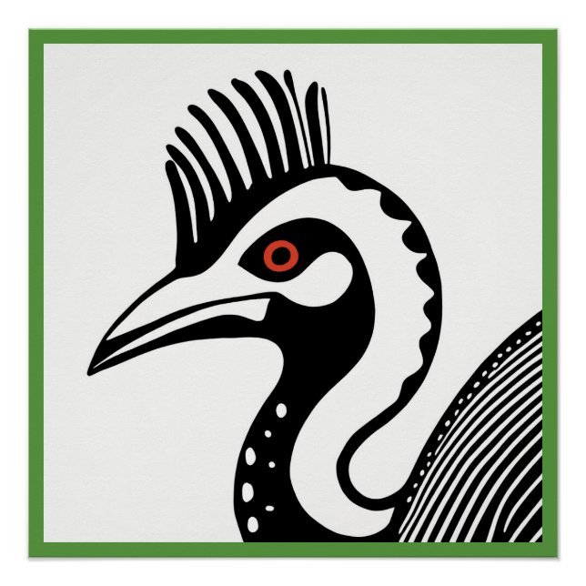 Cassowary Glossy Poster (Vorderseite)