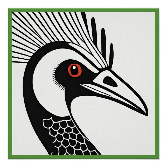 Cassowary Glossy Poster (Vorderseite)