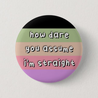 Casssexueller Stolz - "How Dare you Assume" - LGBT Button