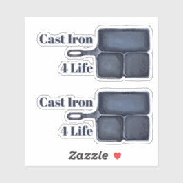 Cast Iron for Life Sticker