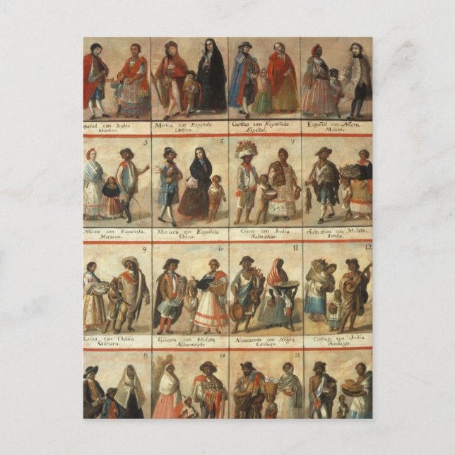 Casta Malerei Postkarte (Vorderseite)