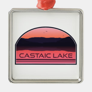 Castaic Lake California Rote Morgensonne Ornament Aus Metall