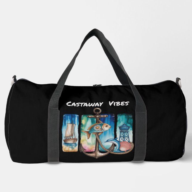  Castaway Vibes Nautical Adventure  Duffle Bag (Vorderseite)