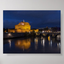 Castel Sant Angelo by night Poster