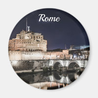 Castel Sant Angelo la nuit à Rome Magnet