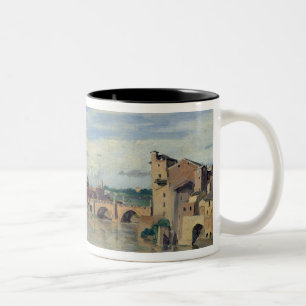 Castel Sant Angelo und der Fluss Tiber, Rom Zweifarbige Tasse