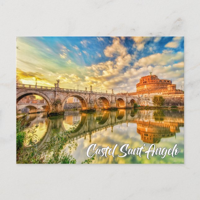 Castel Sant'Angelo, Rom, Italien Postkarte (Vorderseite)