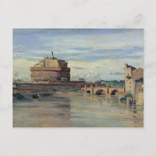 Castel Sant'Angelo und der Fluss Tiber, Rom Postkarte
