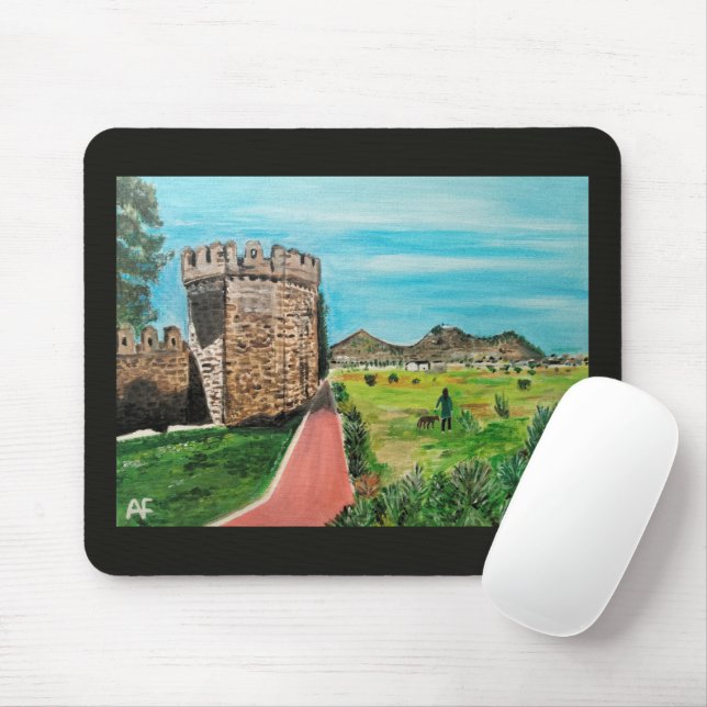 Castell de Benisanó Painting by Alfred Fox Mousepad (Mit Mouse)