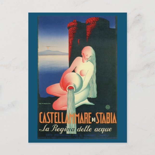 Castellammare di Stabia Neapel Vintag Postkarte (Vorderseite)