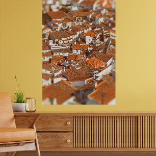 Castelo de Vide Dächer. Alentejo, Portugal Poster
