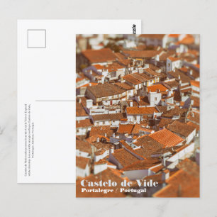 Castelo de Vide Dächer. Alentejo, Portugal Postkarte