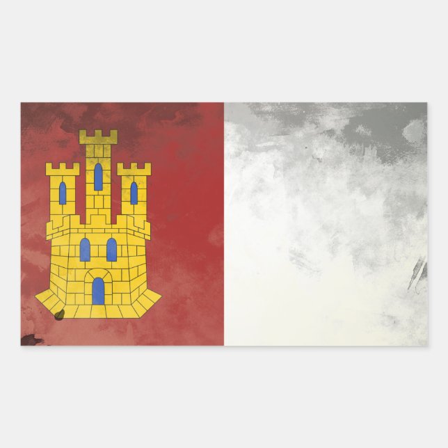 Castilla-La Mancha Rechteckiger Aufkleber (Vorderseite)