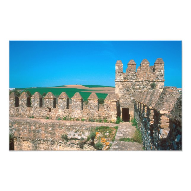 Castillo de Las Aguzaderas ist ein Schloss mit Fotodruck (Vorne)