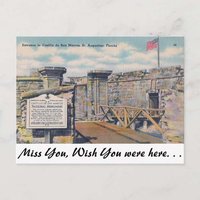 Castillo de San Marcos Postkarte (Vorderseite)