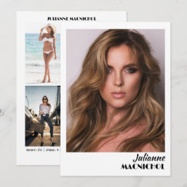 Casting-Aufruf Comp Cards für Models und Darstelle Feiertagskarte