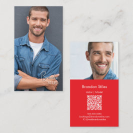 Casting Essentials Photo Business Card | QR Code Visitenkarte