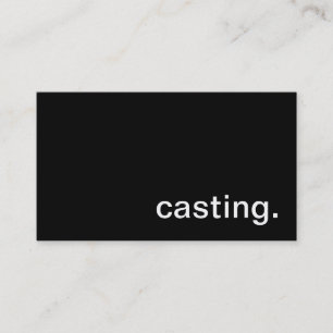 Casting-Visitenkarte Visitenkarte
