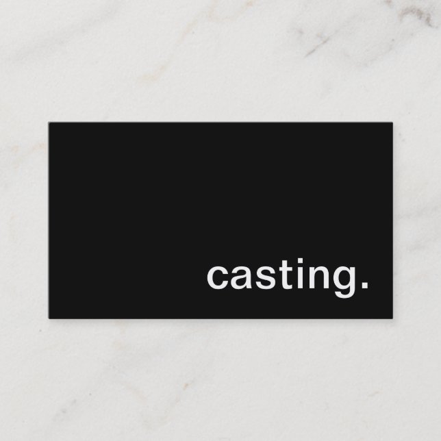 Casting-Visitenkarte Visitenkarte (Vorderseite)