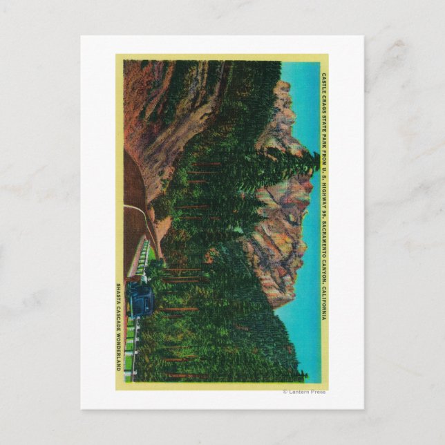 Castle Crags Staat Park (USA) 99 Postkarte (Vorderseite)