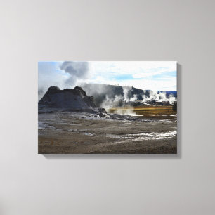 Castle Geyser und Upper Geyser Basin, Yellowstone Leinwanddruck