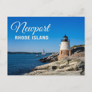 Castle Hill Leuchtturm Newport Rhode Island RI   Postkarte