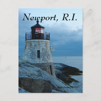 Castle Hill Lighthouse - Newport, RI-Karte Postkarte