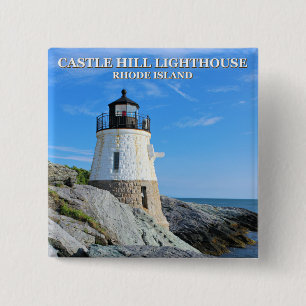 Castle Hill Lighthouse, Rhode Island Button