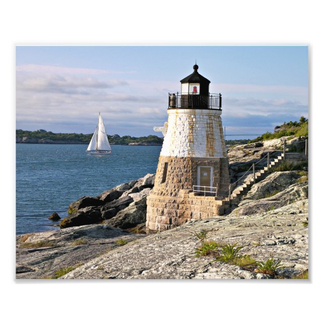 Castle Hill Lighthouse, Rhode Island Fotodruck (Vorne)