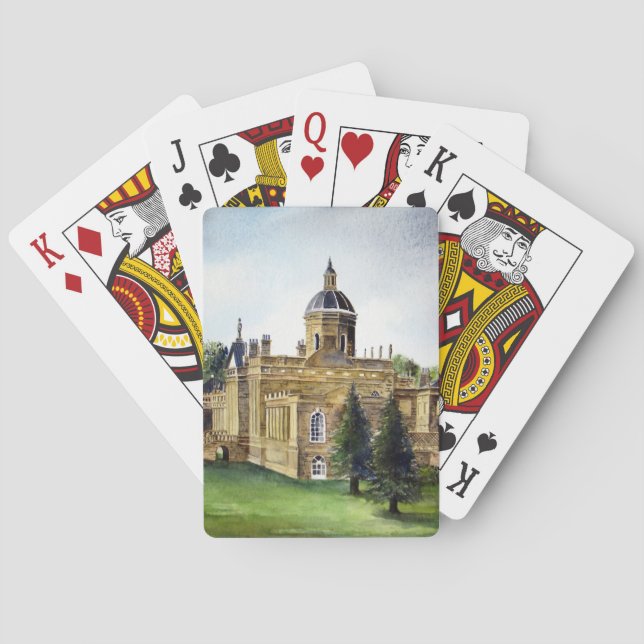 Castle Howard North Yorkshire Aquarellmalerei Spielkarten (Rückseite)